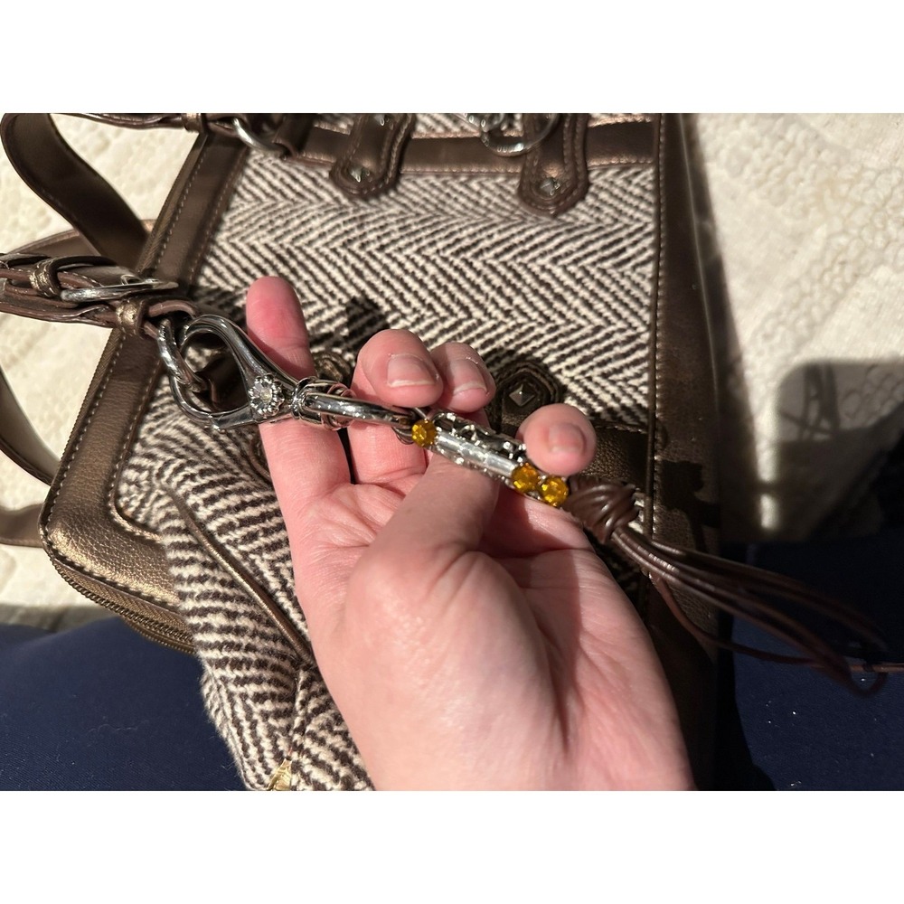 Y2K Nine Weat Herringbone Purse - Picture 3 of 10